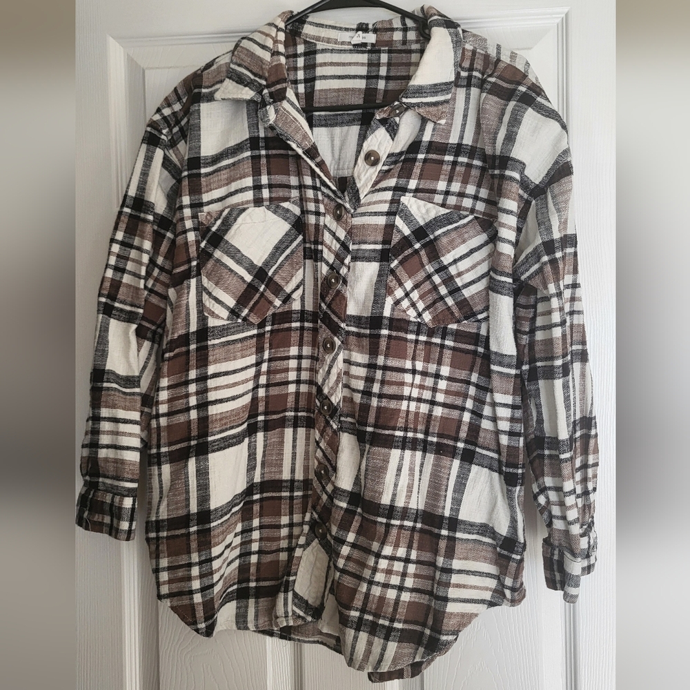 Plaid Button Down Flannel - image 1